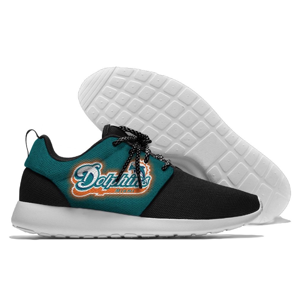 Women's NFL Miami Dolphins Roshe Style Lightweight Running Shoes 002